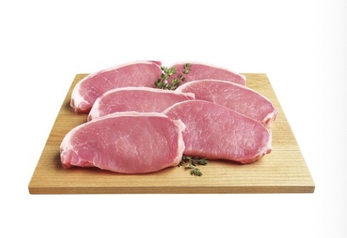 Côtelettes de longe de porc frais désossées