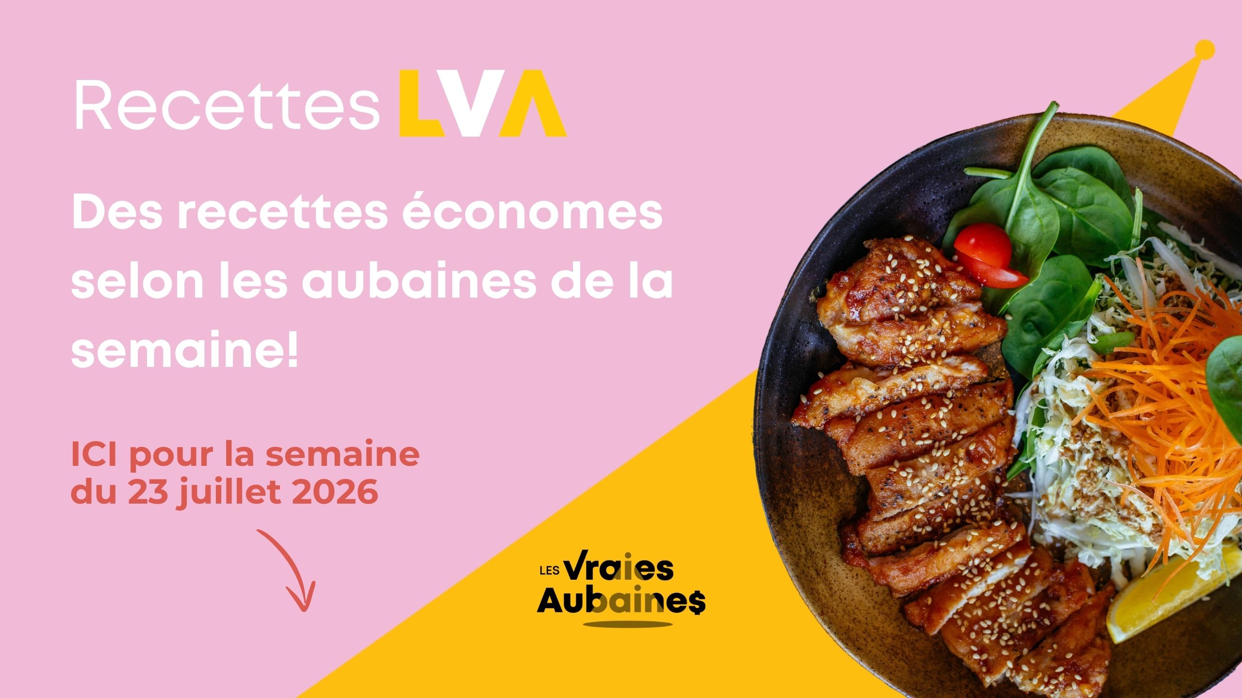 Recettes économes de la semaine - 23 juillet 2026